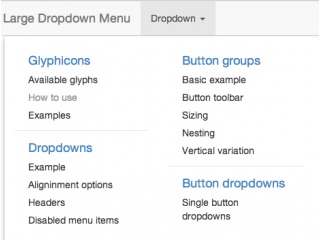 Large Dropdown Menu
