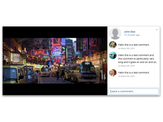 Social-network style lightbox